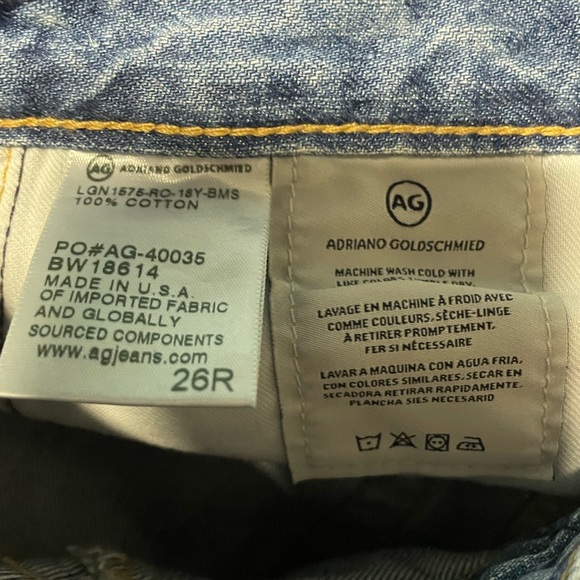 AG Adriano Goldschmied jeans The Ex-Boyfriend slouchy Slim patchwork womens 26 - Picture 6 of 9